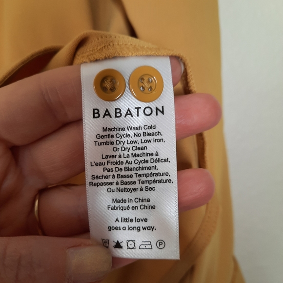 Aritzia Babaton Yellow  Chartreuse Harrison Button Down Blouse S - Picture 5 of 7
